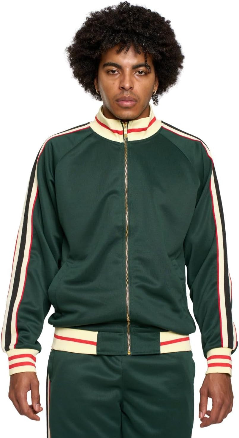 Men'S G-Striped Tracksuit Set ST575 - Green - 4X-Large