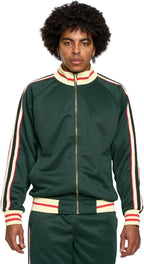 Men'S G-Striped Tracksuit Set ST575 - Green - 4X-Large