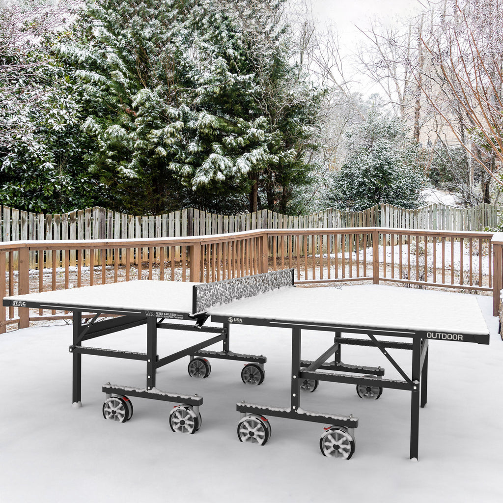 Elevate Your Game with the Stag Pacifica Outdoor Table Tennis Set - Complete with Rackets, Balls, and Convenient Storage!