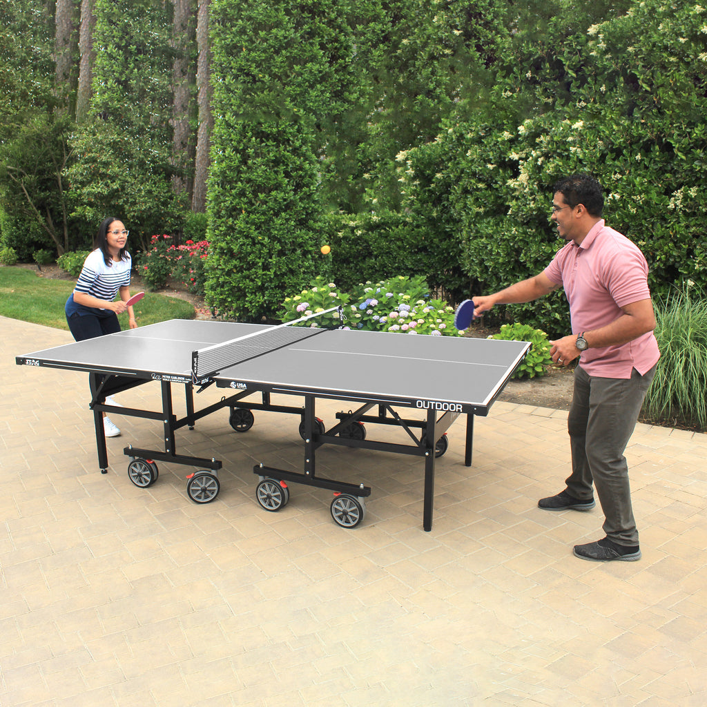 Elevate Your Game with the Stag Pacifica Outdoor Table Tennis Set - Complete with Rackets, Balls, and Convenient Storage!