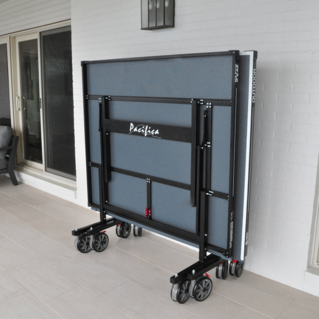 Elevate Your Game with the Stag Pacifica Outdoor Table Tennis Set - Complete with Rackets, Balls, and Convenient Storage!