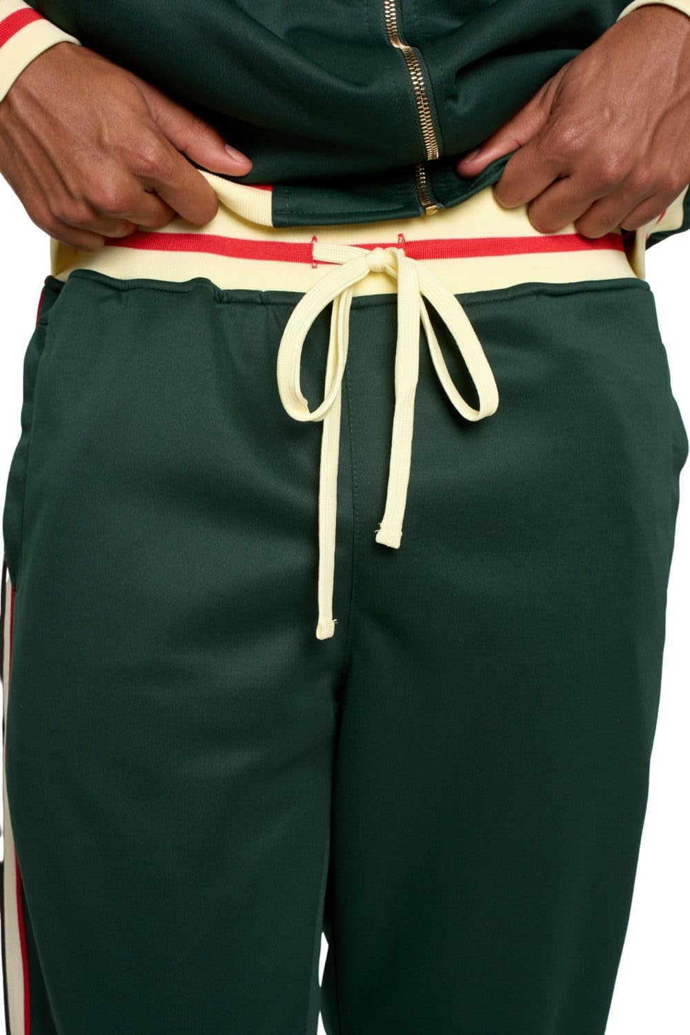 Men'S G-Striped Tracksuit Set ST575 - Green - 4X-Large
