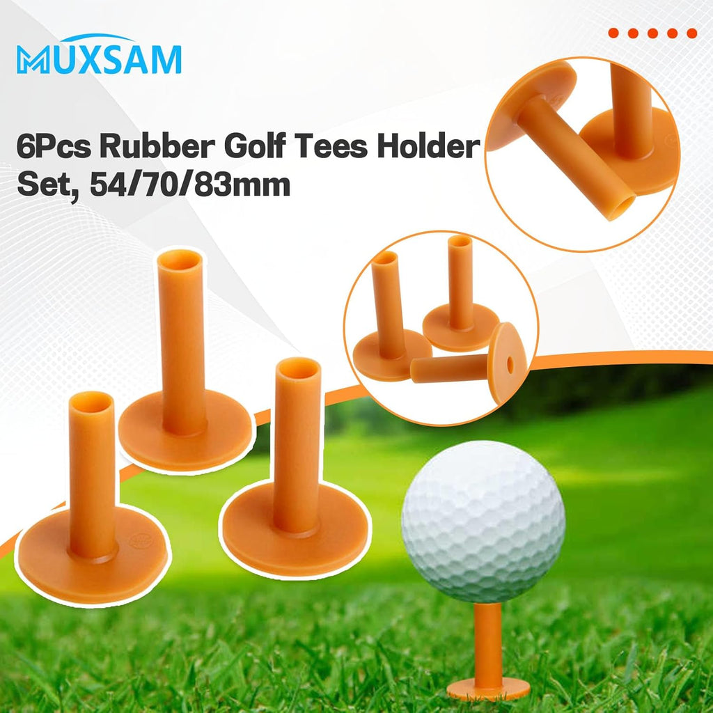 Rubber Golf Tees Holder Set, Driving Range Mats Rubber Ball Seat for Golf Hitting Practice Mat Indoor Outdoor Training, Different Size