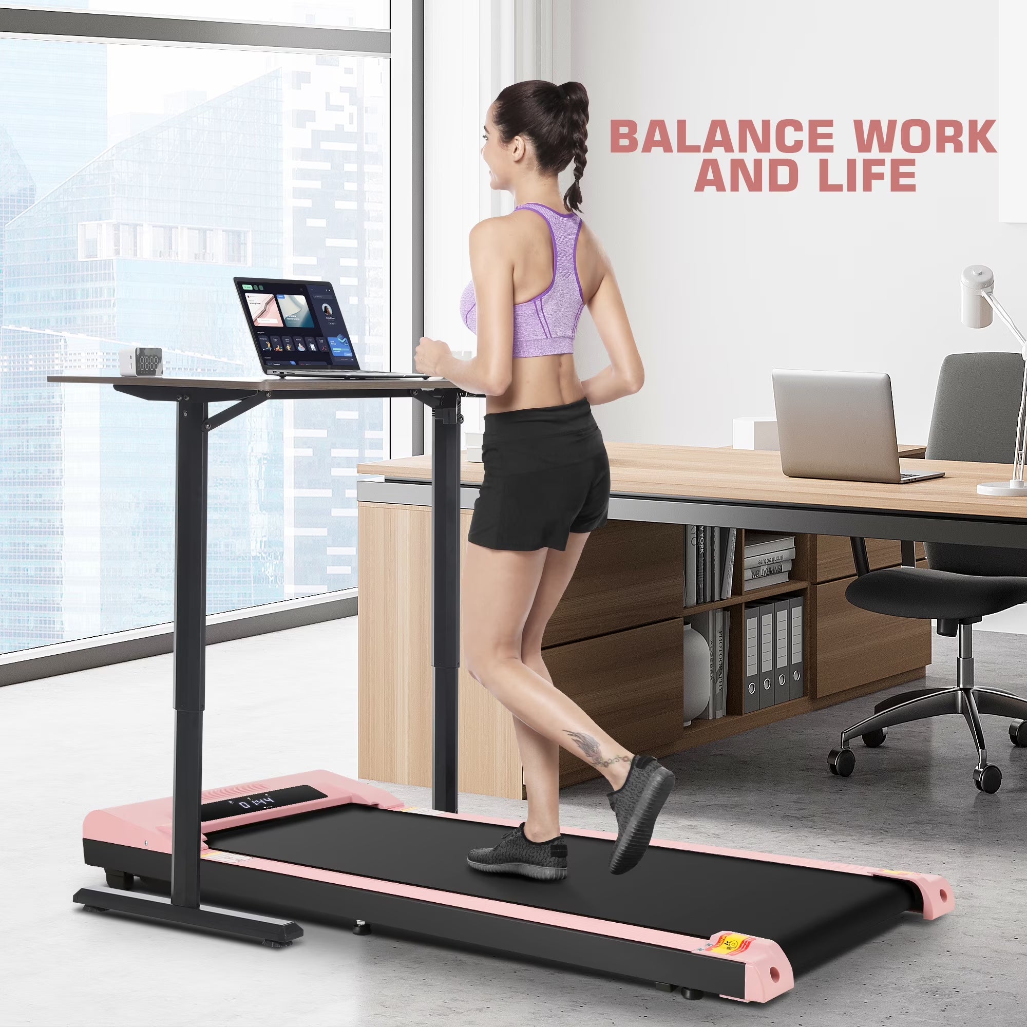 Elevate Your Fitness with the Walking Pad 2.5HP Portable Under Desk Treadmill - Silent Operation, 300Lbs Capacity, and App-Controlled Convenience