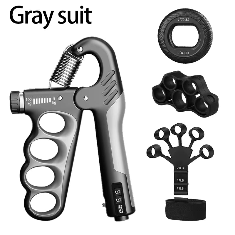 Adjustable Grip Strengthener - 5-60/100/150Kg for Enhanced Hand Strength & Muscle Recovery