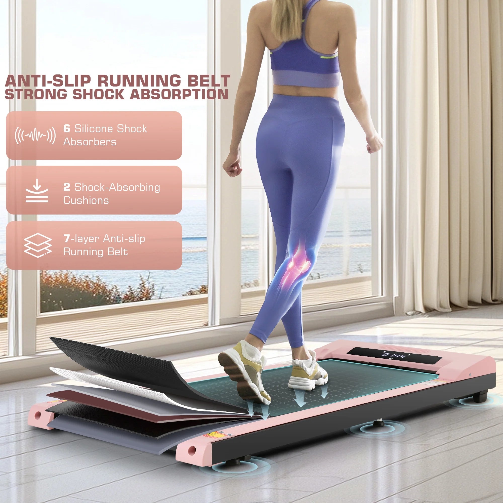 Elevate Your Fitness with the Walking Pad 2.5HP Portable Under Desk Treadmill - Silent Operation, 300Lbs Capacity, and App-Controlled Convenience