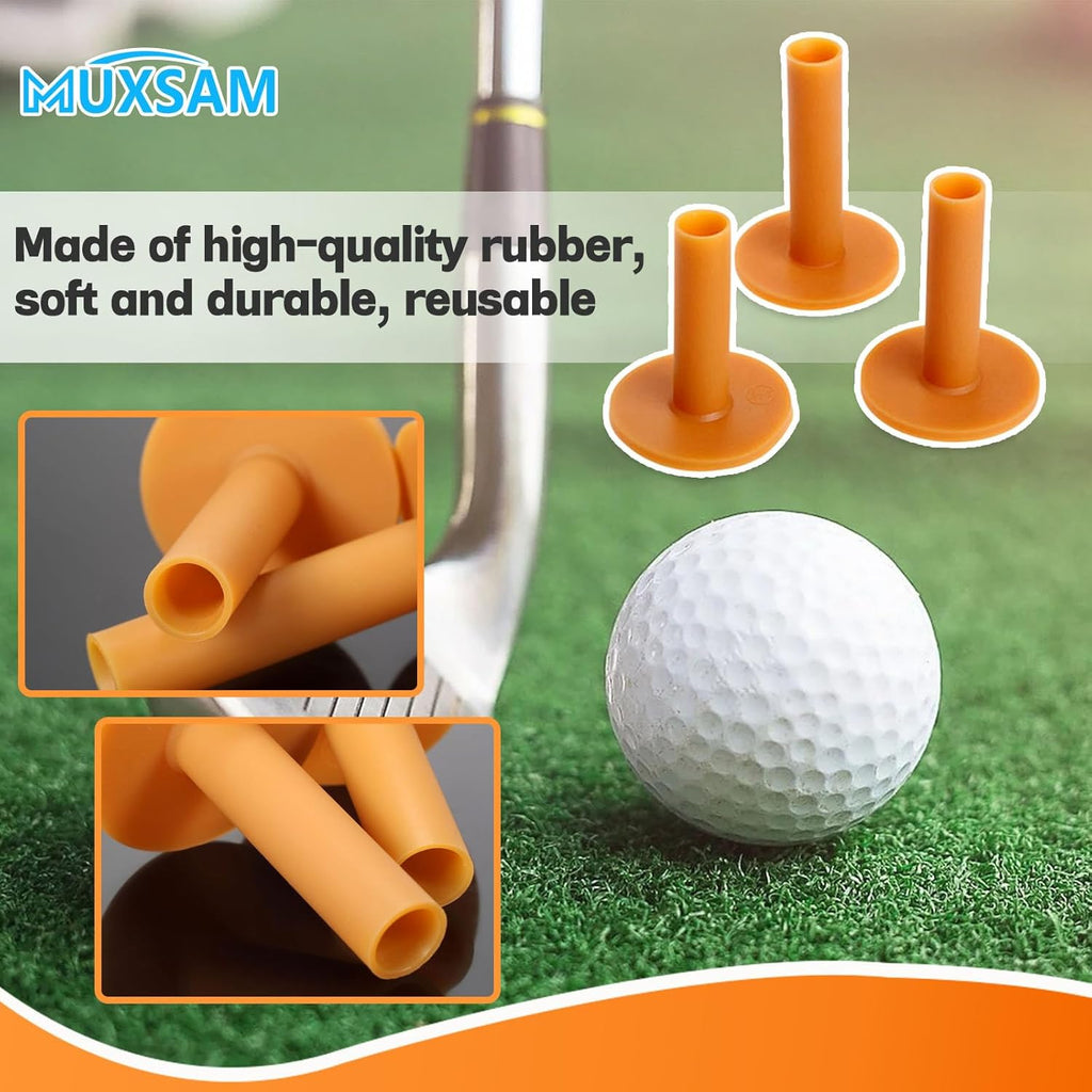 Rubber Golf Tees Holder Set, Driving Range Mats Rubber Ball Seat for Golf Hitting Practice Mat Indoor Outdoor Training, Different Size