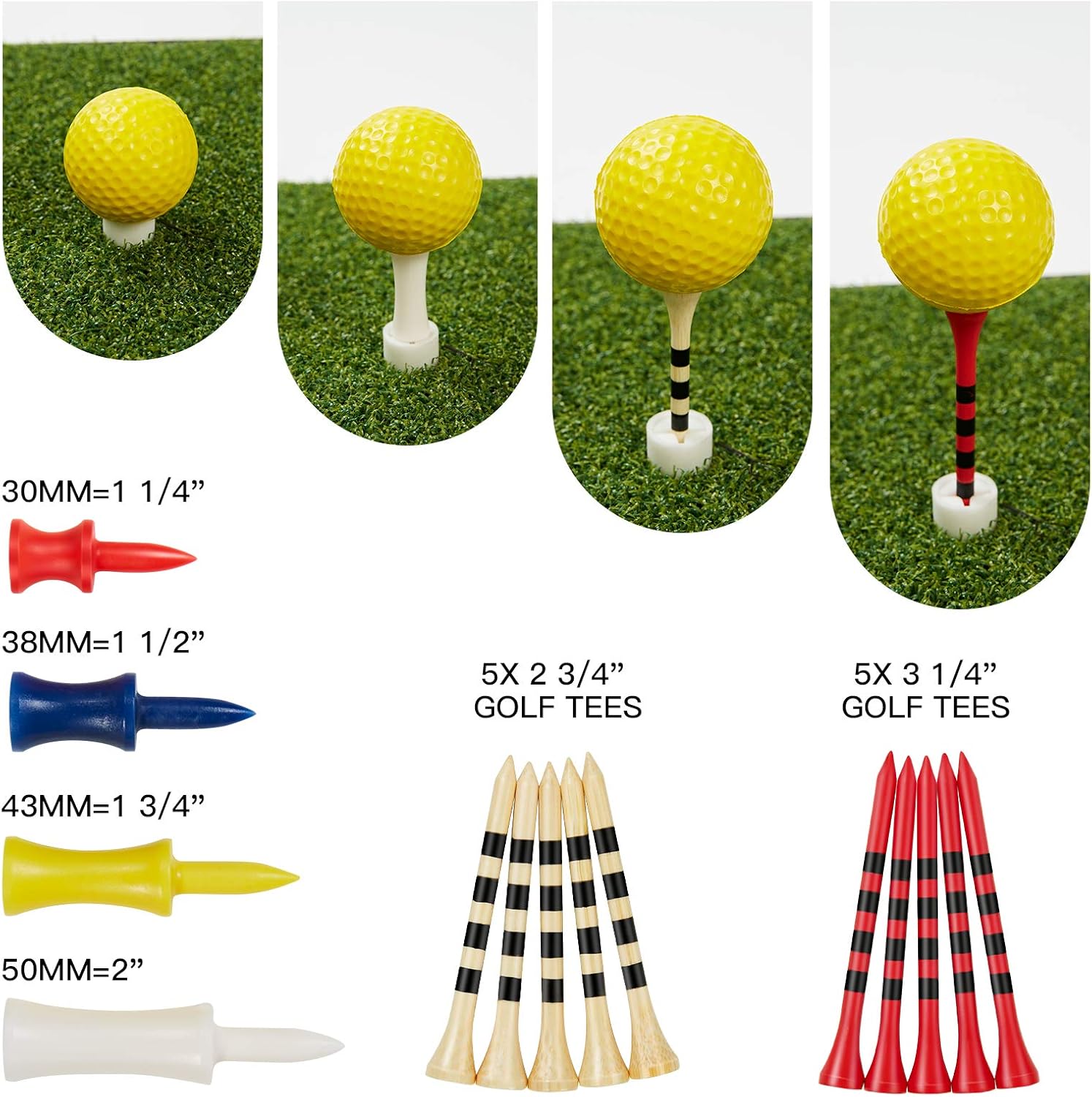 Ultimate Dual-Turf Golf Hitting Mat - Portable Heavy Rubber Base for Indoor & Outdoor Practice with Adjustable Tee