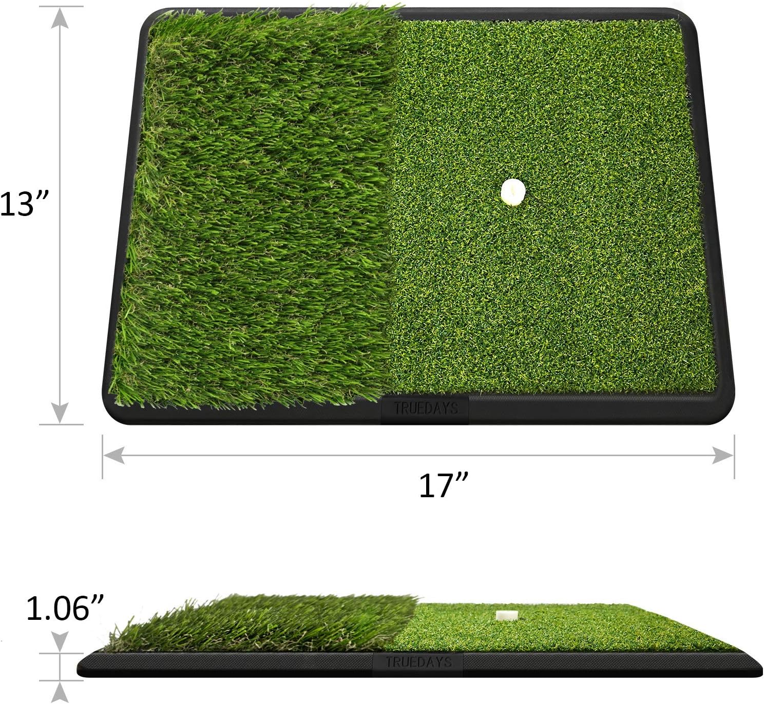 Ultimate Dual-Turf Golf Hitting Mat - Portable Heavy Rubber Base for Indoor & Outdoor Practice with Adjustable Tee