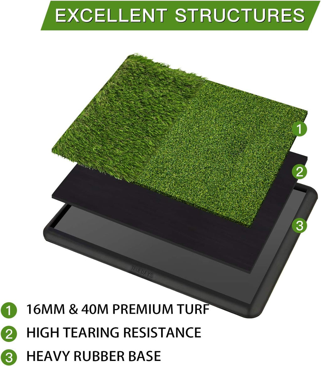 Ultimate Dual-Turf Golf Hitting Mat - Portable Heavy Rubber Base for Indoor & Outdoor Practice with Adjustable Tee