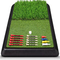 Ultimate Dual-Turf Golf Hitting Mat - Portable Heavy Rubber Base for Indoor & Outdoor Practice with Adjustable Tee