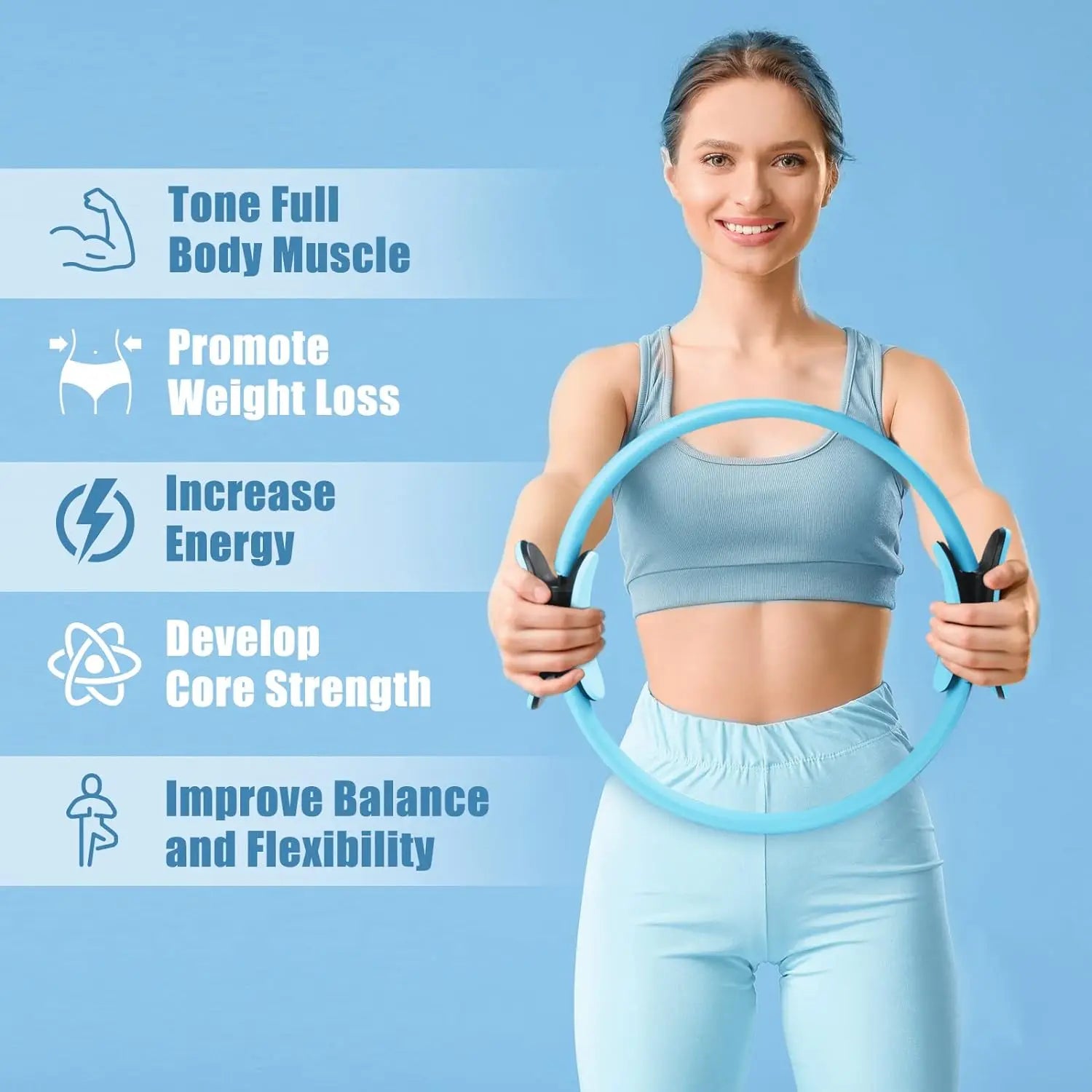 Elevate Your Workout with the Versatile Yoga Fitness Pilates Ring - Perfect for Muscle Training and Flexibility!
