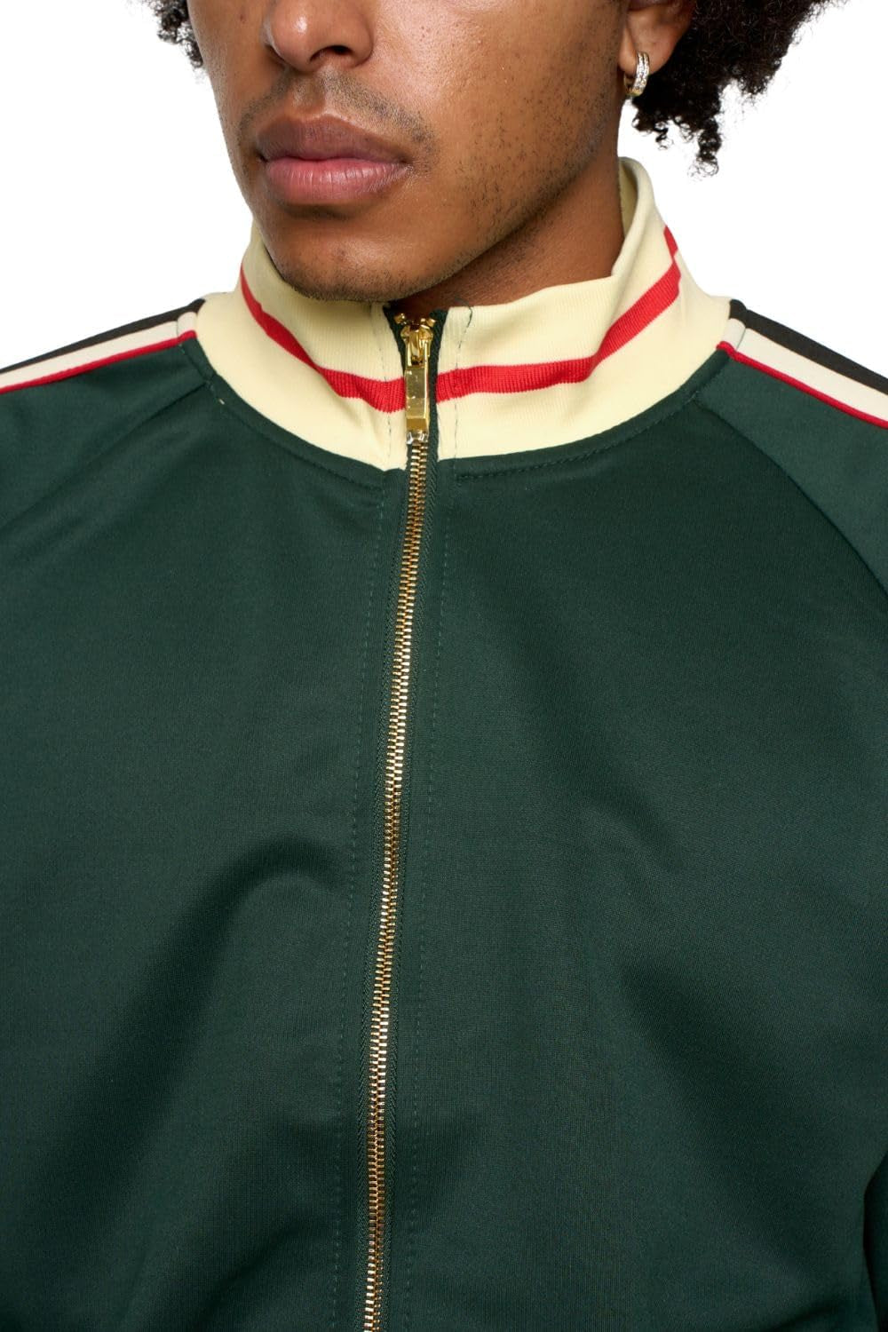 Men'S G-Striped Tracksuit Set ST575 - Green - 4X-Large