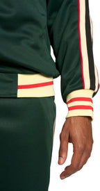 Men'S G-Striped Tracksuit Set ST575 - Green - 4X-Large