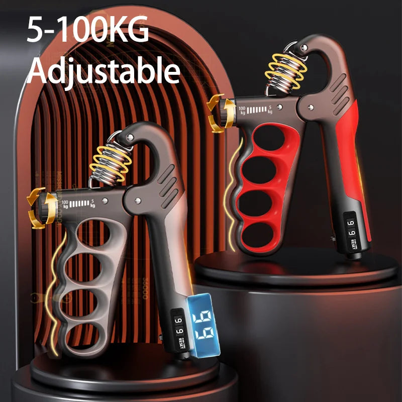 Adjustable Grip Strengthener - 5-60/100/150Kg for Enhanced Hand Strength & Muscle Recovery