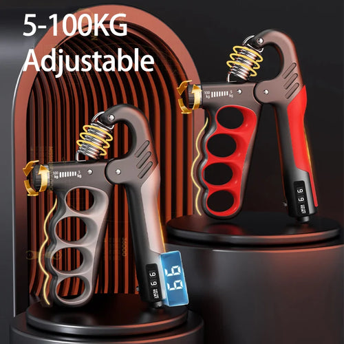 Adjustable Grip Strengthener - 5-60/100/150Kg for Enhanced Hand Strength & Muscle Recovery
